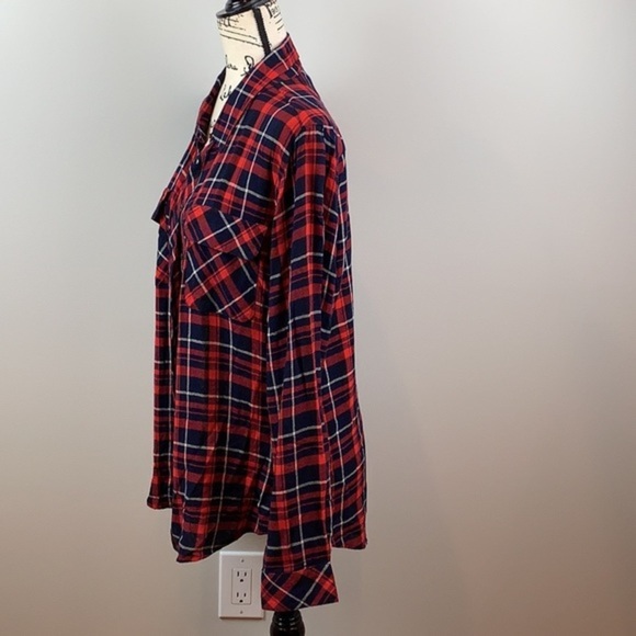 Guess Red Plaid Button Up Shirt - Picture 5 of 5